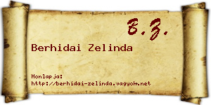 Berhidai Zelinda névjegykártya